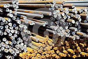 Steel rods construction materials