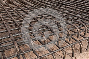 Steel rods used in reinforce construction concrete