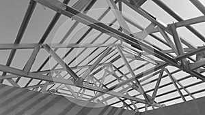 Steel Roof Black and White.