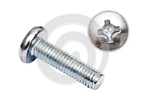 Steel screw with small pitch thread