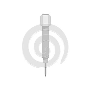 Steel screwdriver watch repair icon flat isolated vector