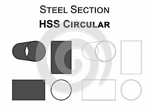 Steel section HSS Circular photo