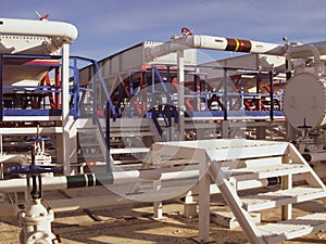 Steel service platform and stairs