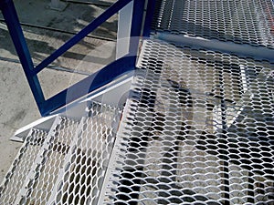 Steel service platform and stairs