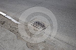 Steel Sewer Cover or Manhole cover, sewer grate on the floor