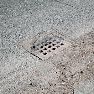 Steel Sewer Cover or Manhole cover, sewer grate on the floor