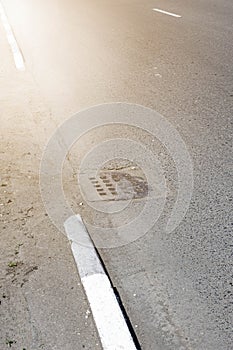 Steel Sewer Cover or Manhole cover, sewer grate on the floor