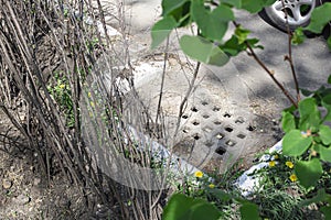 Steel Sewer Cover or Manhole cover, sewer grate on the floor