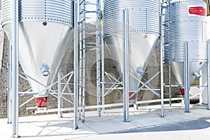 Steel silos for flour.