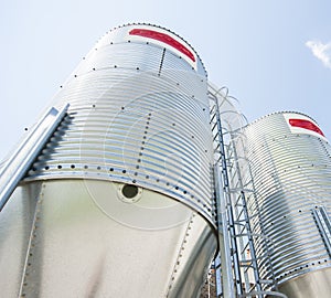 Steel silos for flour.