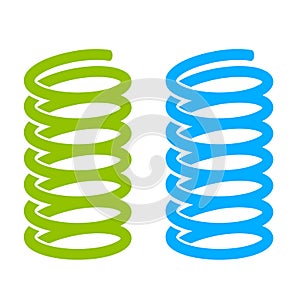 Steel spring vector icon