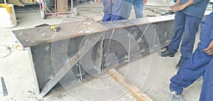 Steel Structural fabrication workshop. Muscat, Oman.