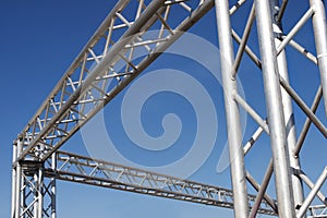 Steel structure on blue sky