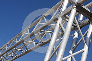 Steel structure on blue sky