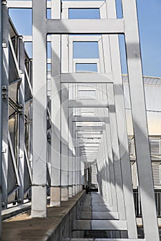 Steel structure of a building