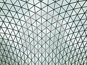 Steel structure glass dome roof background