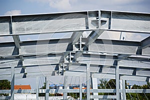 Steel structure of the hall.