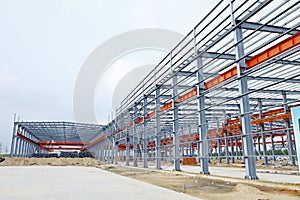 Steel structure is under construction