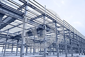 steel structure is under construction