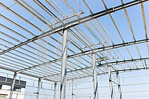 Steel structure workshop construction