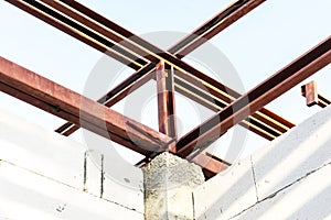 Steel structures and welds.Steel structure building