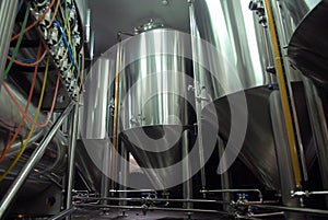 Steel tanks for beer manufacture