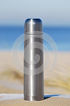 Steel thermos flask