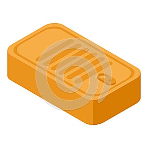 Steel tin can icon, isometric style