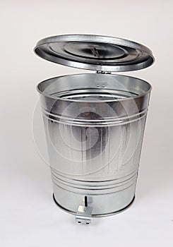 Steel trash can