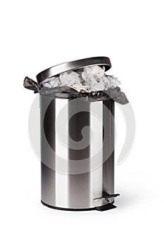 Steel trash can