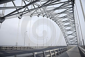 Steel truss arch bridge