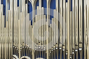 Steel tubes of pipe organ