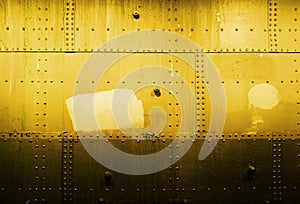 Steel wall in yellow tone