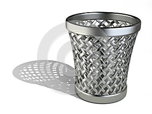 Steel wastepaper basket empty