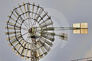 A steel wind turbine for generating electricity
