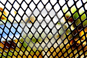 Steel wire mesh net pattern of basket of motorcycle