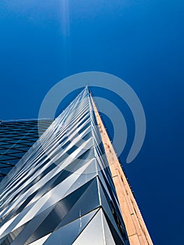 Steel and wood facade