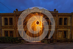 Steel wool in abandoned weapon factory