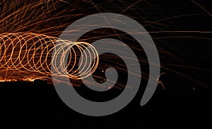 Steel wool rings and rays