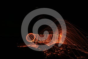 Steel wool stock photo