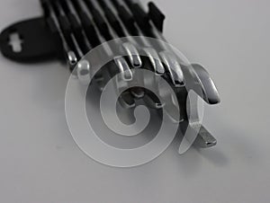 steel workshop tools tighten fixed star keys loosen utensils photo