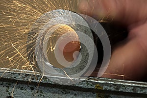 Steels grinding using abrasive tool photo