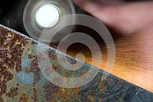 Steels grinding using abrasive tool photo