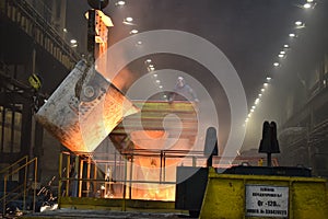 steelworker at work in a factory