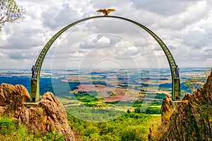 Steely triumph arch Adlerbogen (Eagle Arch) at Dannenfels in the Palatinate (Pfalz) region of Germany