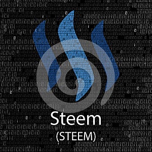 Steem cryptocurrency background