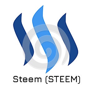 Steem STEEM. Vector illustration crypto coin ic