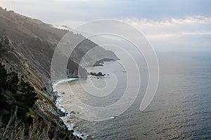 Steep Cliffs Along The California Coast