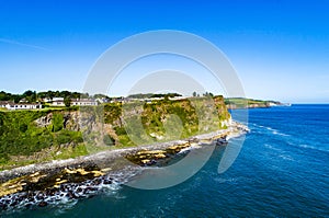 Steep cliffs at Ballycastle, Northern Ireland, UK