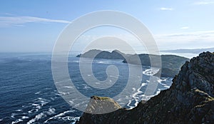 Steep cliffs in Cies Islands photo